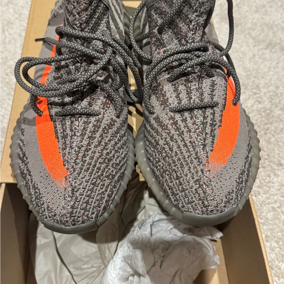 Kids' Stylish Gray and Orange Sneakers